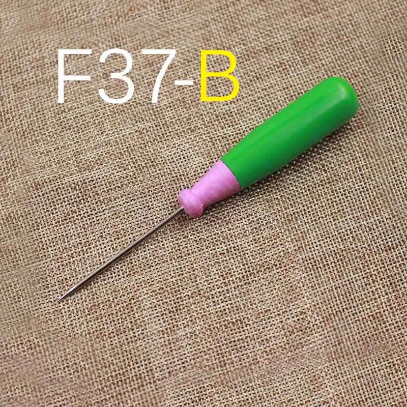 F37-B 1 шт. кожаный инструмент для шитья шило DIY кожаный тент швейный шило штырь дырокол инструмент для ремонта ручной БРОШЮРОВЩИК рукоделие - Цвет: F37-B
