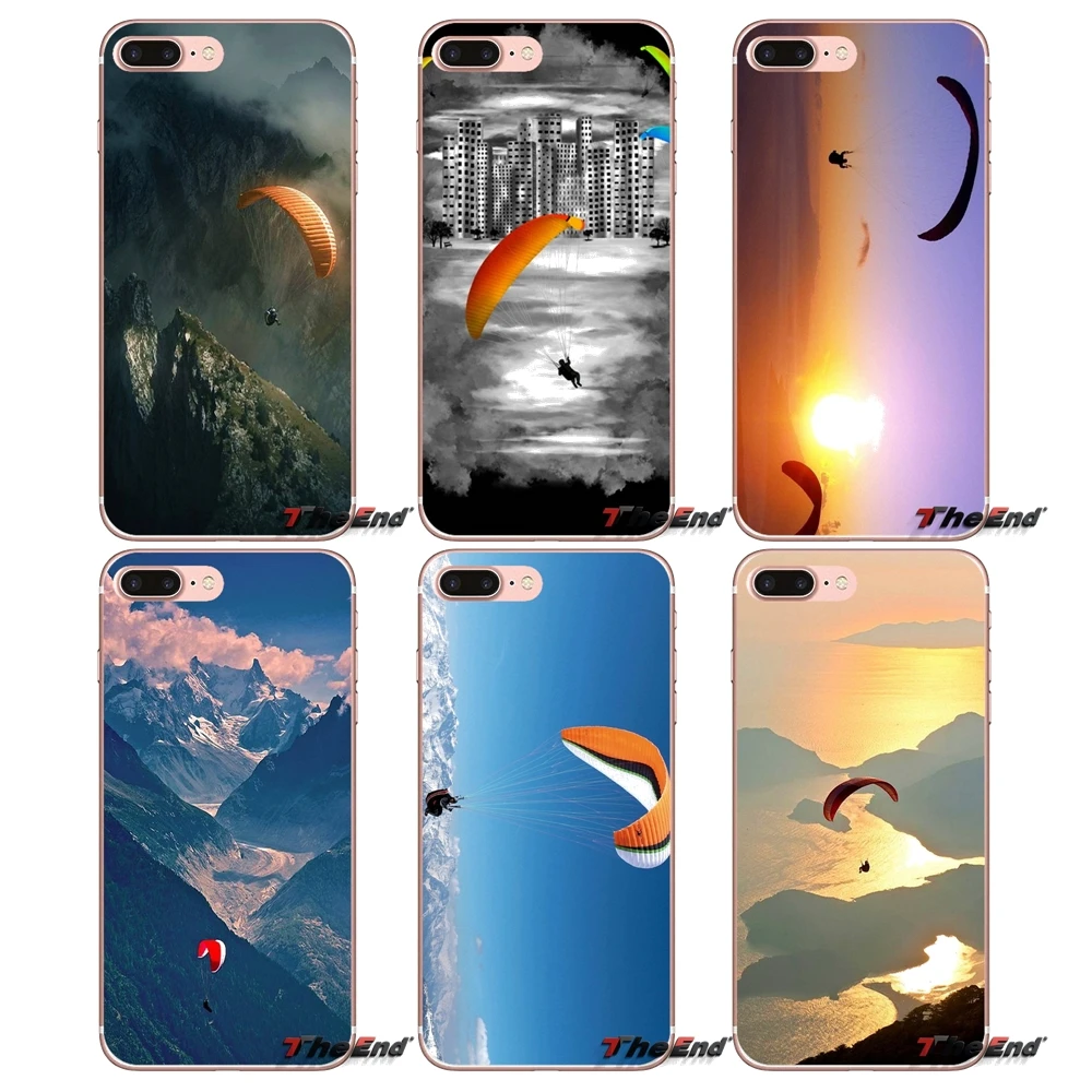 Силиконовый чехол для iPhone X 4 4S 5 5S 5C SE 6 6S 7 8 Plus Samsung Galaxy J1 J3 J5 J7 A3 A5 2016 2017 Paraglide Sports