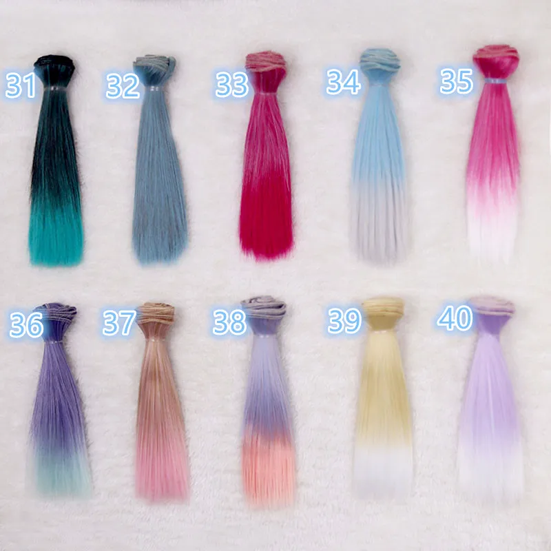 

Парики для куклы 1-15 bjd, 15 см * 100 см