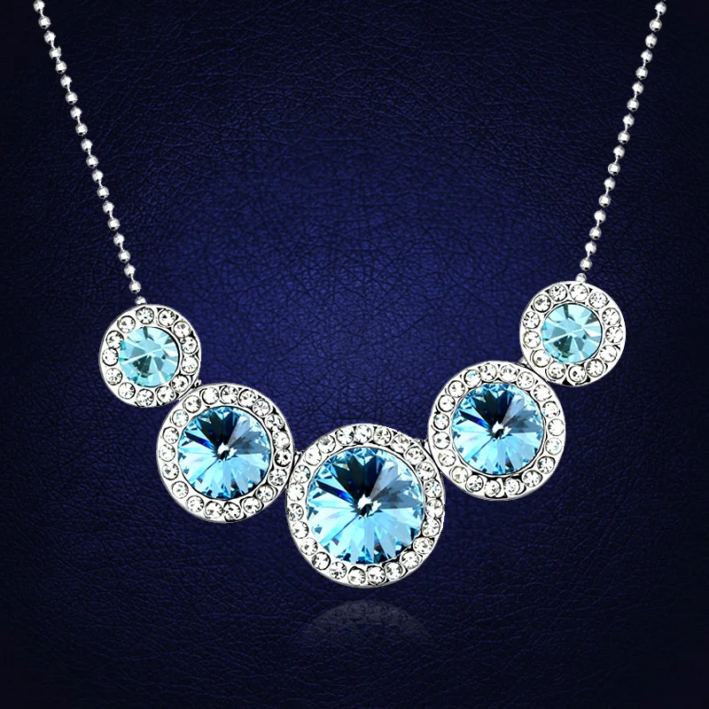 Элегантный кристаллами от Swarovski ожерелья и кулоны Высокое качество Свадебные