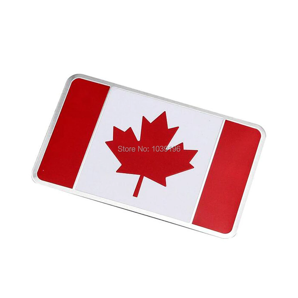 

Автомобильный Стайлинг новый дизайн канадский Национальный флаг 3D металлический хромированный алюминиевый сплав 3D эмблема значок наклейк...