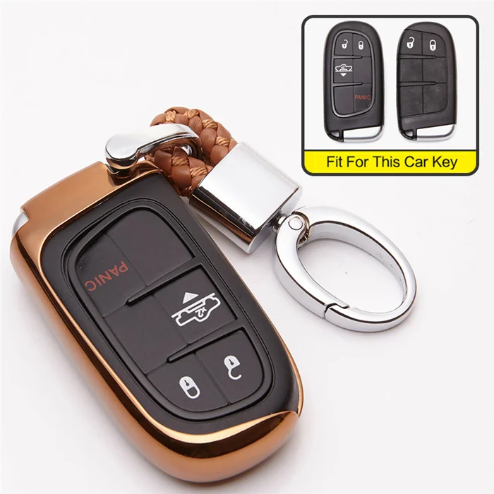 Gold With Keyring Мягкий ТПУ ключи чехол для Fiat Grande Punto панда Ducato 500 500x Doblo Freemont Egea Croma типо Браво брелок в виде ракушки Fob - Название цвета: Gold With Keyring