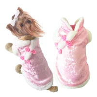 new year pet clothes winter soft silkfleece dog clothes puppy clothes chinese style lovely pet dog royal princess coat costume