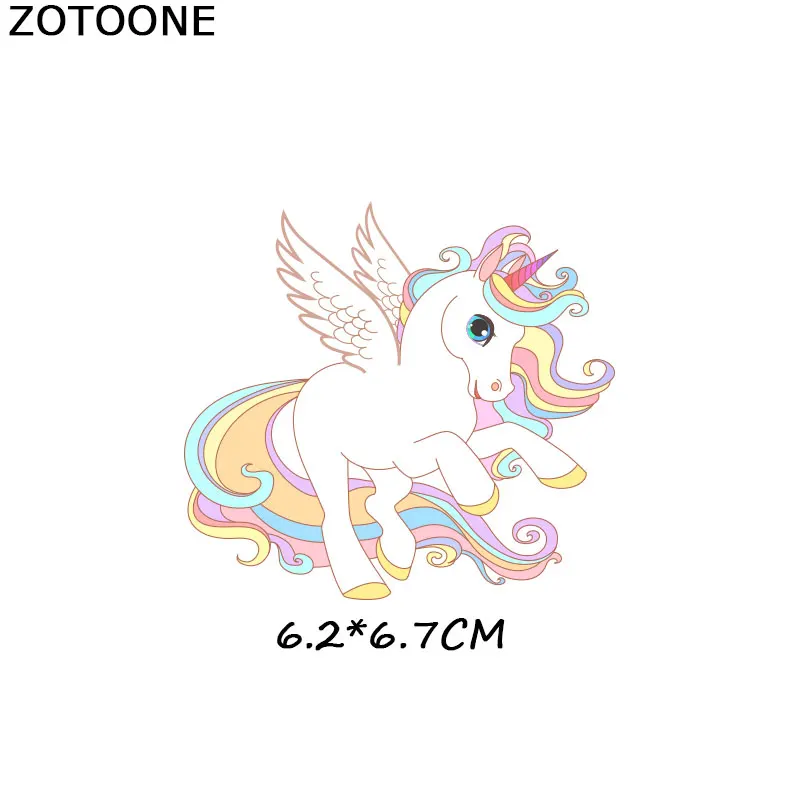 ZOTOONE нашивки с полосками, набор, железная передача, единорог, кошка, нашивки в форме собак, футболки для девочек, детская одежда, сделай сам, переводные наклейки, G - Цвет: 1087