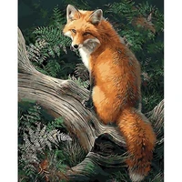 frameless picture animals fox diy painting by numbers kits acrylic paint by numbers home wall art decor for unique gift 40x50cm
