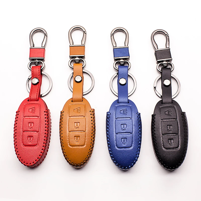 

For Nissan car key cover For Infiniti EX FX G25 G37 FX35 EX25 EX35 FX37 EX37 Q60 QX50 QX70 100% leather car key case Accessories