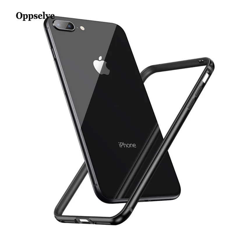 Роскошный чехол бампер для iPhone X Capinhas противоударный с алюминиевой рамкой 8 7 6 6S Plus
