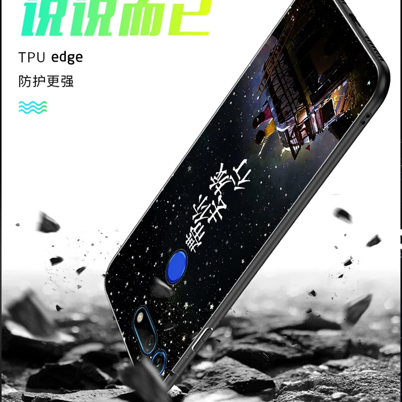 Светящийся стеклянный чехол для huawei P30 P20 mate 20 pro задняя крышка для Honor 20 pro V20 10 play 7X9 Lite 8X 9X pro Футляр для телефона