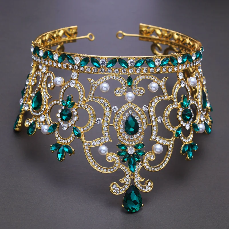 High-grade bride Baroque Crown Accessories Personality Large Headdress Wedding Queen Women Jewelry HD288 | Украшения и аксессуары