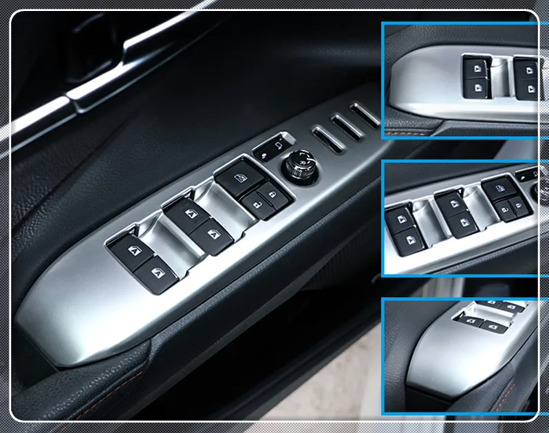 LHD для Toyota Camry 2018 ABS Матовый держатель ручки двери автомобиля Окно лифт