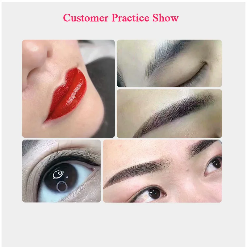 

100pcs/lot Tattoo Supplies Microblading Needles 3rl 5rl 7rl Round Blade Permanent Makeup Tool for Fog Eyebrow Lip Manual Pen