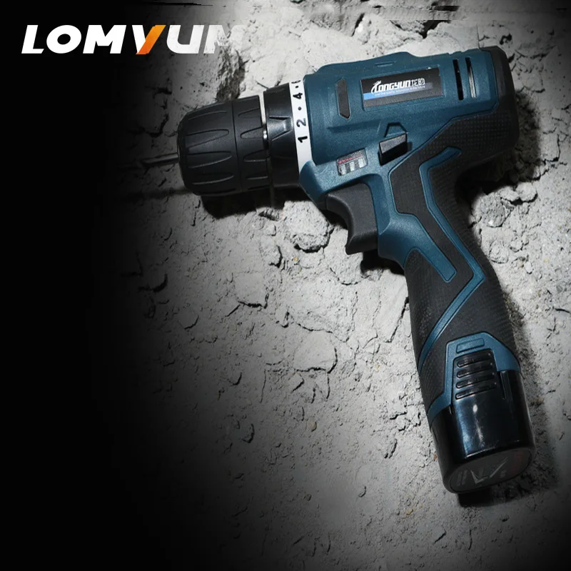 LOMVUM Новинка 16 8 в 24 В двойная скорость электрическая дрель с аксессуарами