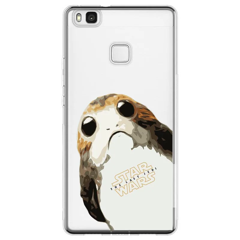 На тему Звездных войн Последний джедай Porgs прозрачные ясные прочные корпус чехол