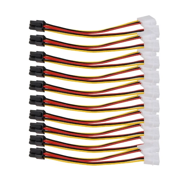 

10 шт./лот molex 4-контактный до 6-контактный pci-e адаптер преобразователя питания Molex Кабельный соединитель оптовиков