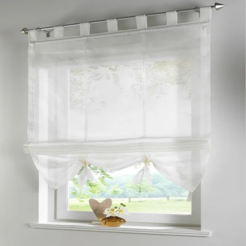 2 шт. готовые римские жалюзи могут поднимать балконные занавески для кухни кафе