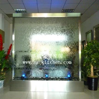 indoor water fountain stainless steel waterfall water curtainglass water wall garden water screen furnishing articles