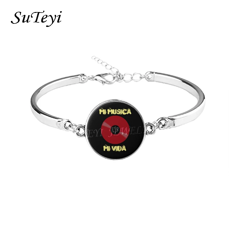 SUTEYI классические браслеты с изображением флага круглые стеклянные надписью I Love