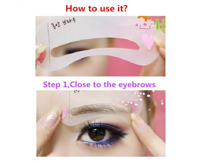 Женщины бровей трафареты 3 стили многоразовые брови рисунок руководство карты