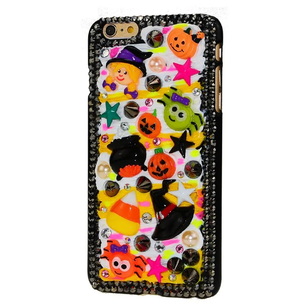 S7 Case 3D Кристалл Bling Искра Блеск Алмазный Рождество Хэллоуин череп Тыквы Крышка