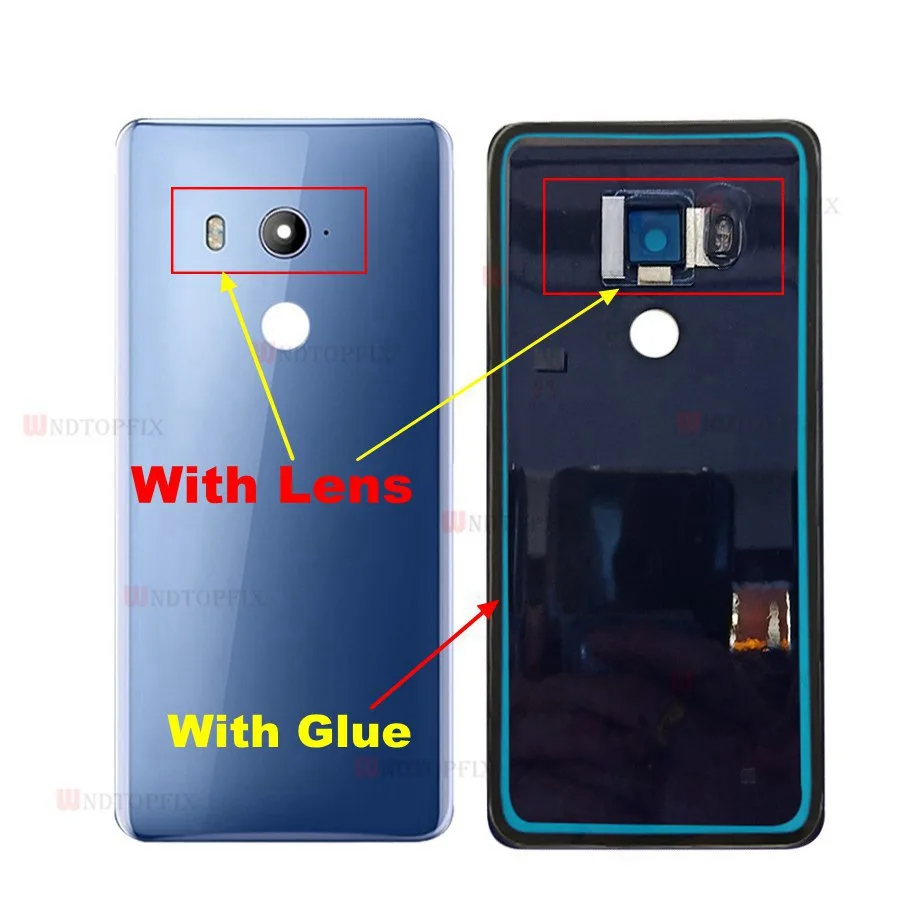 Чехол для htc U11 Eyes, крышка для батареи, стекло для двери с объективом камеры для htc U11 EYEs, задняя крышка для батареи с клеем U11 eyes