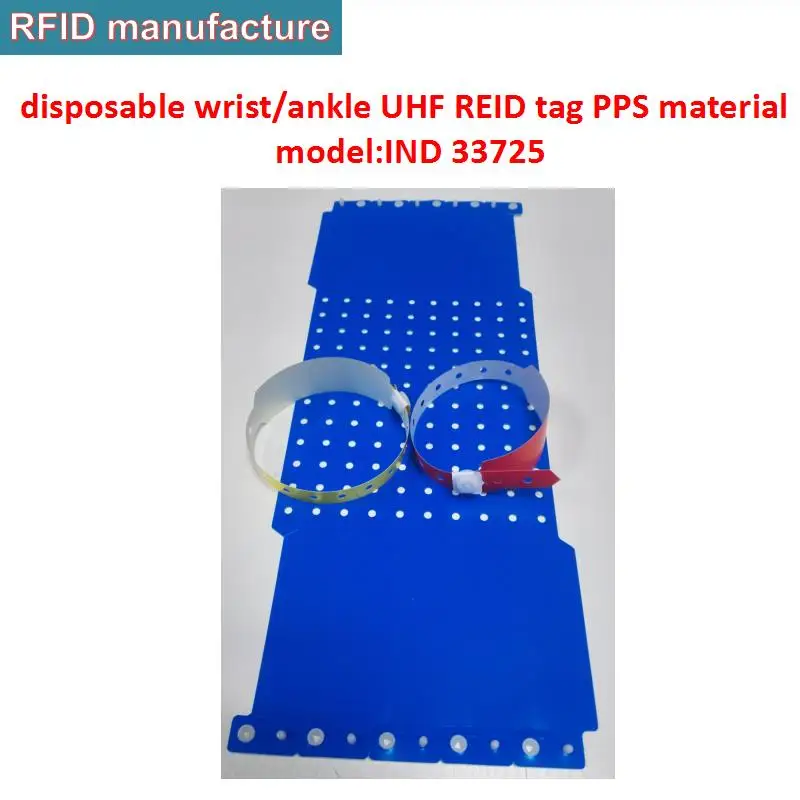 Бесплатный образец бирки Impinj Monza R6 одноразовый RFID браслет на запястье/лодыжку для