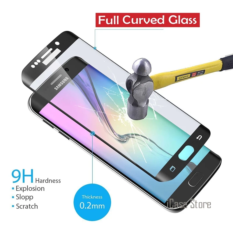 9H 3D Full Cover Tempered Glass Explosion Proof Screen Protector For Samsung Galaxy S7 Edge S7edge Curved Coverage Guard Film images - 6