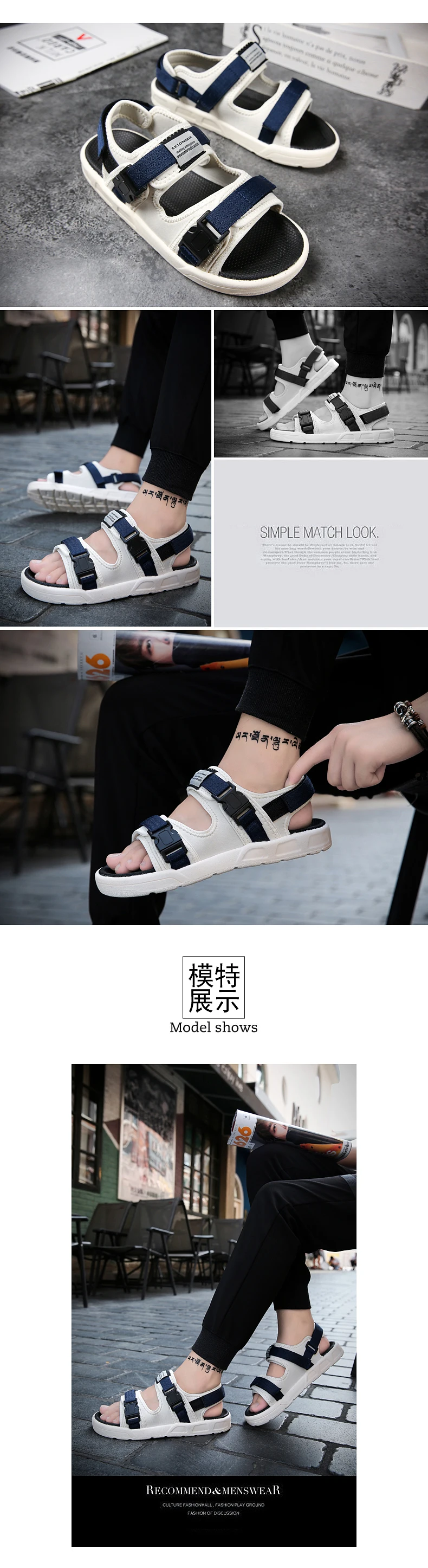 YRRFUOT Men's Casual Shoes Summer New Adult Outdoor Sandals Comfortable Non-slip Men Beach Shoes Original Breathable Slippers