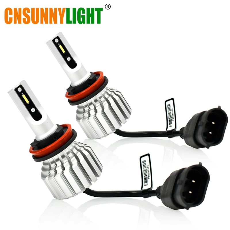 CNSUNNYLIGHT Автомобильная передняя противотуманная фара, светодиодный Белый Свет H11 H8 9006 H1 H3 880 PS X 24W PSX26W P13W H7 9005 5000лм DC 12V авто DRL противотуманная фара