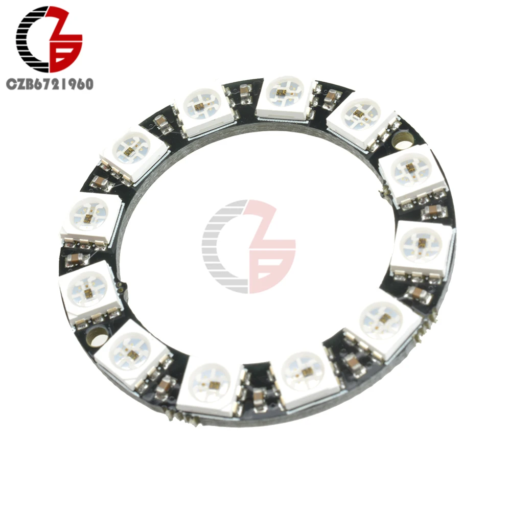 Светодиодный RGB Ring 12 бит WS2812 5050 светодиодный + интегрированный модуль драйвера