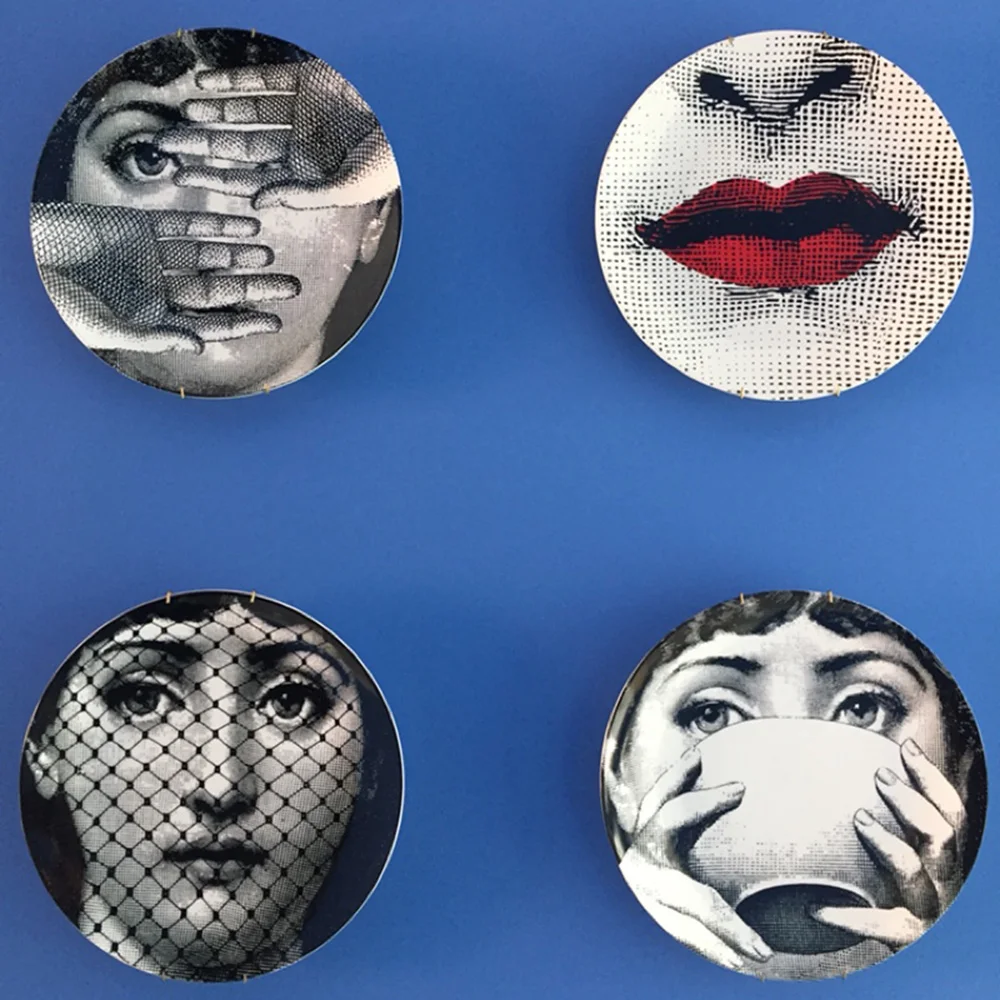 10 &quotFornasetti настенные Висячие тарелки домашний бар фон украшение в стиле модерн