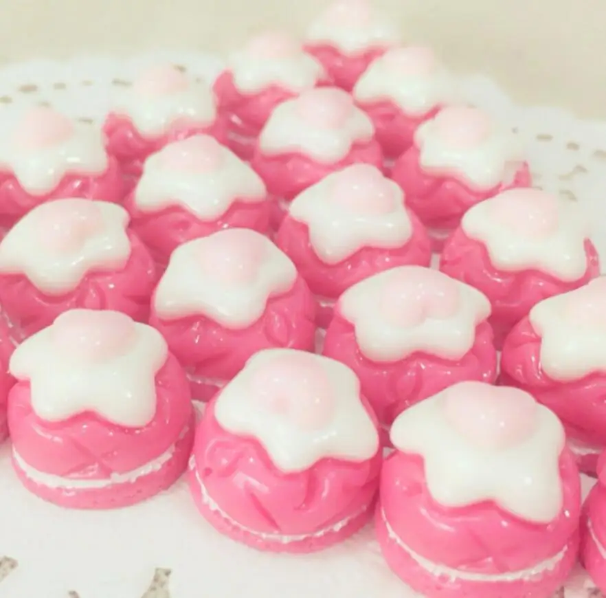 100pcs Resin Heart Cake Flatback Beads Miniatures For Scrapbooking Craft Diy Headwear Cellphone Decoration | Дом и сад