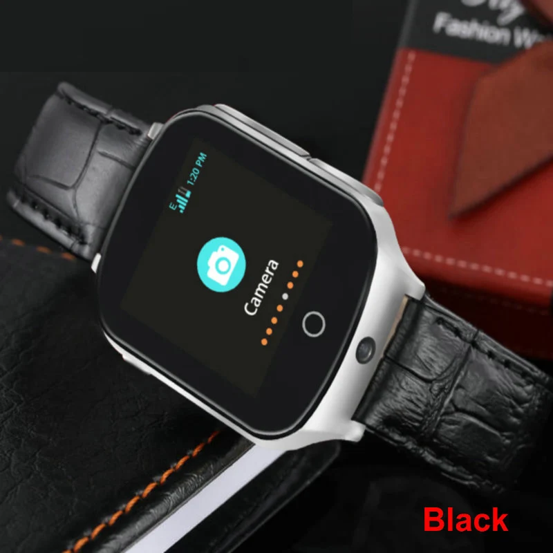 Черный Смарт-часы 3g A19 для детей, пожилых людей, gps, Wi-Fi, SOS, LBS, gps часы, камера, поиск, поиск, экстренный вызов, 3g, Детские умные часы - Цвет: Черный