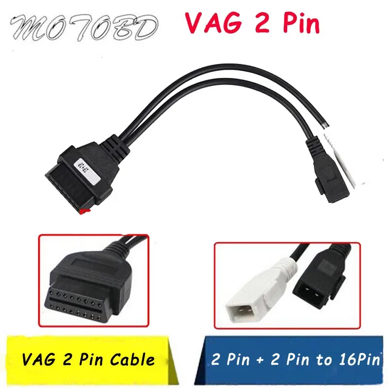 OBD OBDII 2+ 2 для VAG 2x2 2+ 2 до 16 Pin OBD 2 Автомобильный Диагностический кабель 16 Pin OBD2 Vag kkl obdii сканер Инструменты COM Male