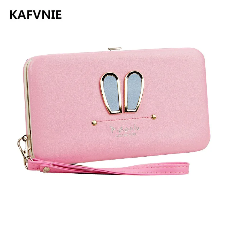 Женский кошелек новый с заячьими ушками для девочек красный высококачественный