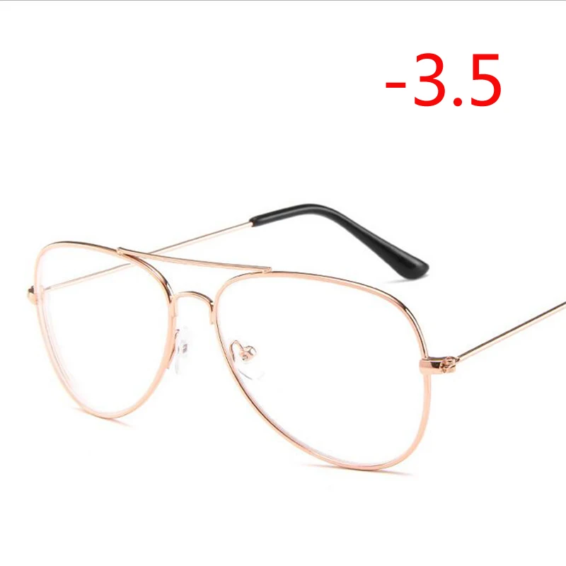 Myopia 350 Retro Metal Cat Eye Finished Myopia Eyeglasses Spectacles Glasses For Women And Men-1.0-1.5-2.0-2.5-3.0-3.5-4.0 - Цвет оправы: Myopia 350