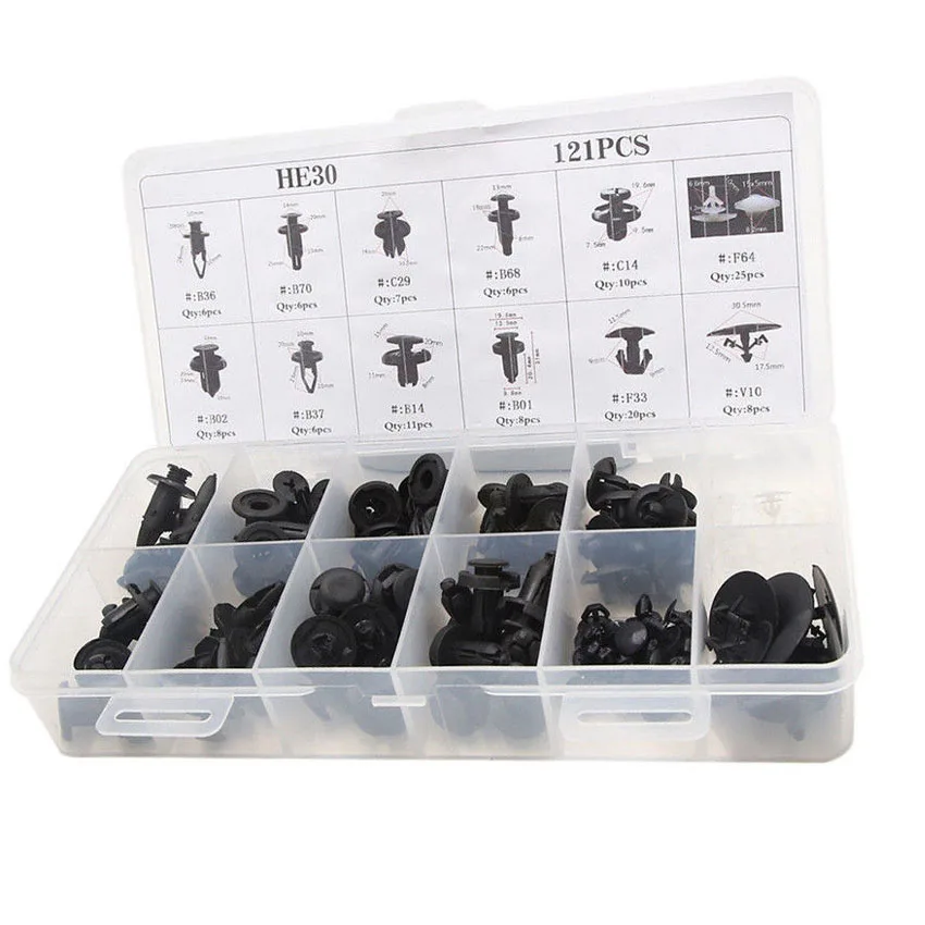 For Honda Accord Civic CR-V 121pcs Car Plastic Clip Rivet Fender Door Hood Bumper Clips Trim Body Fasteners Assortment Kit | Автомобили и