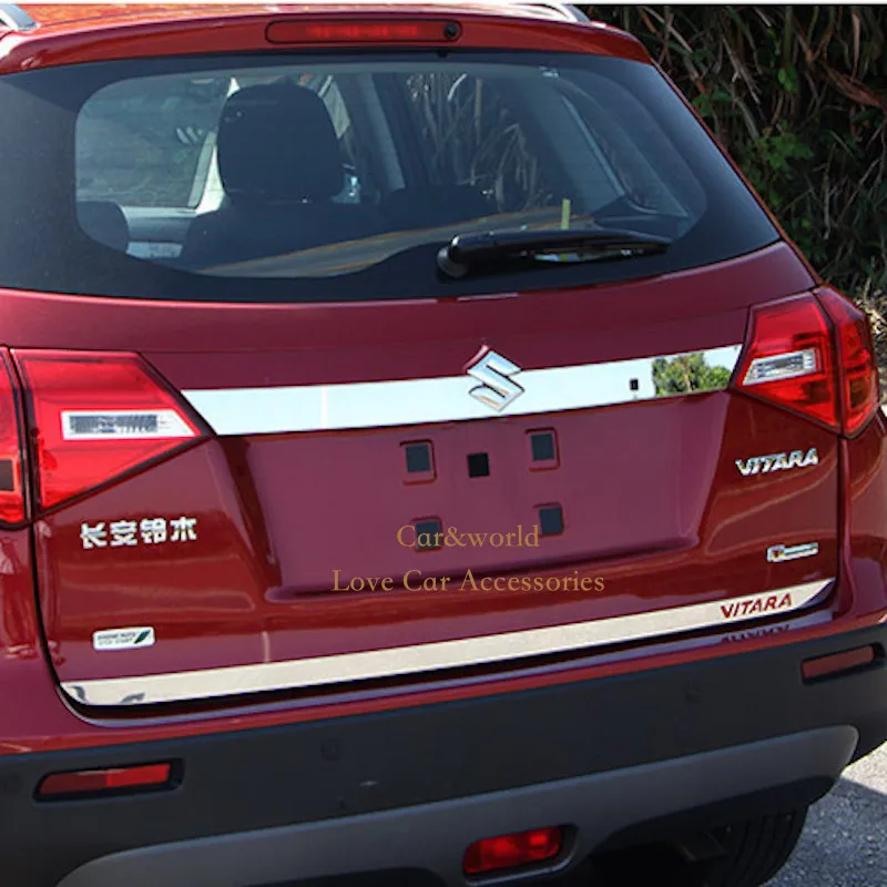 Внешняя крышка багажника из нержавеющей стали для 2015-2020 Suzuki Vitara аксессуары