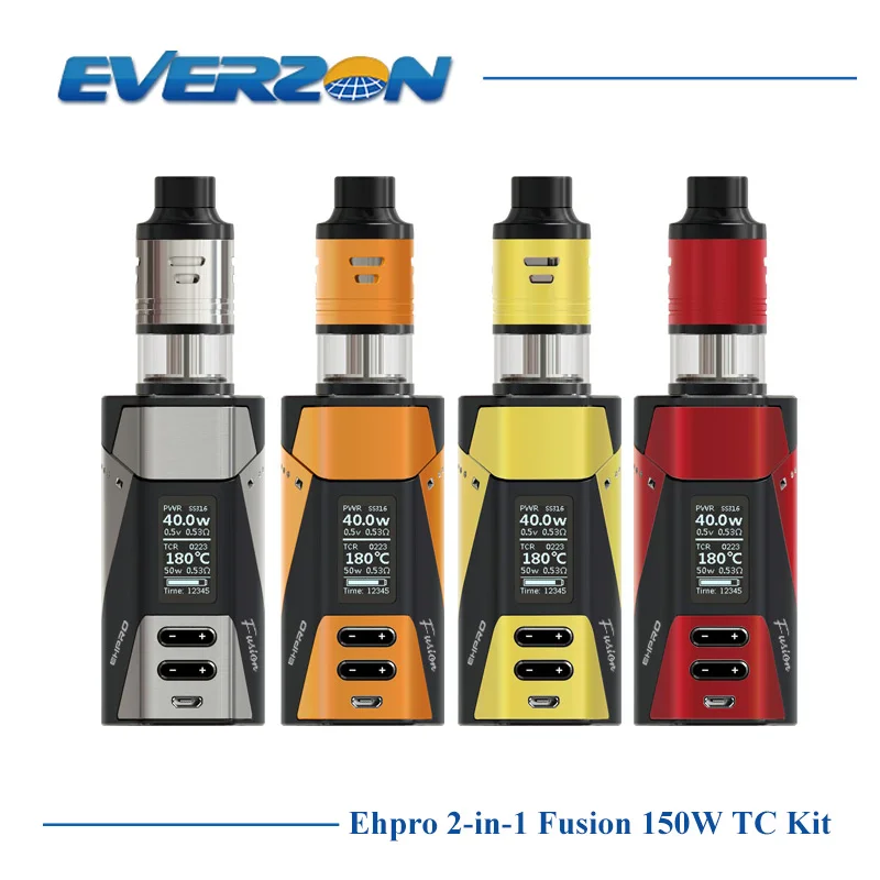 Оригинальный Ehpro 2 в 1 Fusion 150 W тк кит с 18650 Батарея Mod и мл распылитель 510 нить