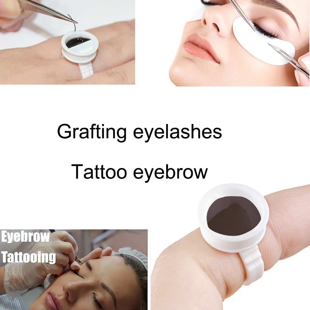 100 шт. одноразовые пластиковые патроны для наращивания ресниц|eyelash extension glue holder|glue
