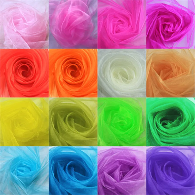 5meter/lot Sheer Crystal Organza Fabric For Wedding Decoration Or Party Decoration.width 75cm | Дом и сад