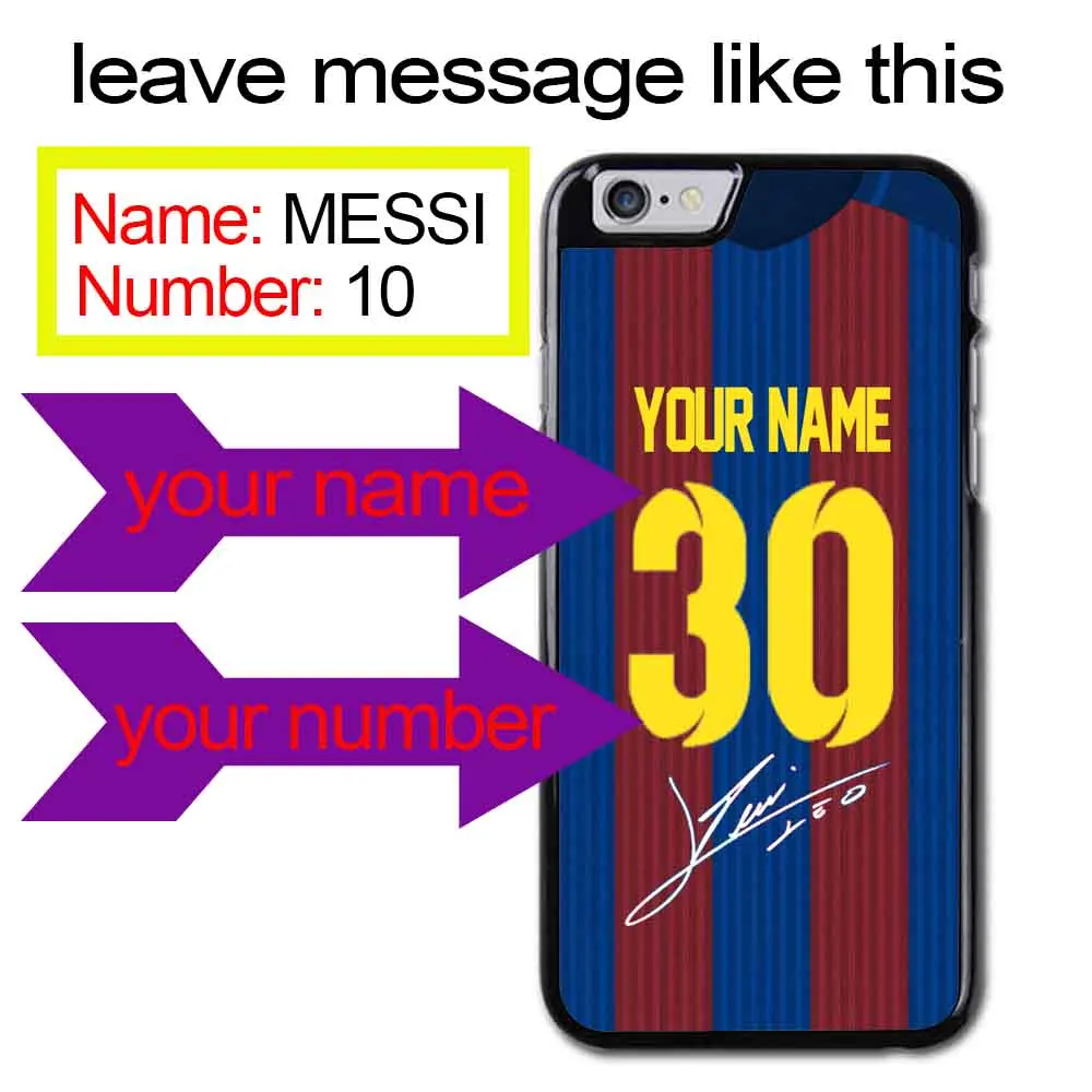 Изготовленный На Заказ Барселона чехол с надписью &quotMESSI&quot Чехол для samsung A3 A5 A6 A7 A8