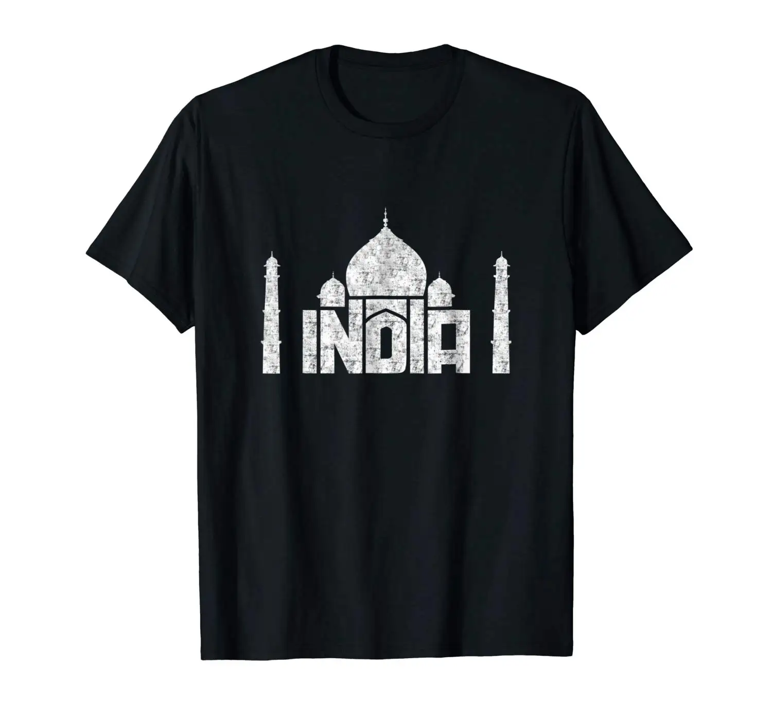 

India T-shirt Funny Taj Mahal in Agra Typography Souvenir Popular Style Man T Shirt Top Tee Hot Sell 2018 Fashion