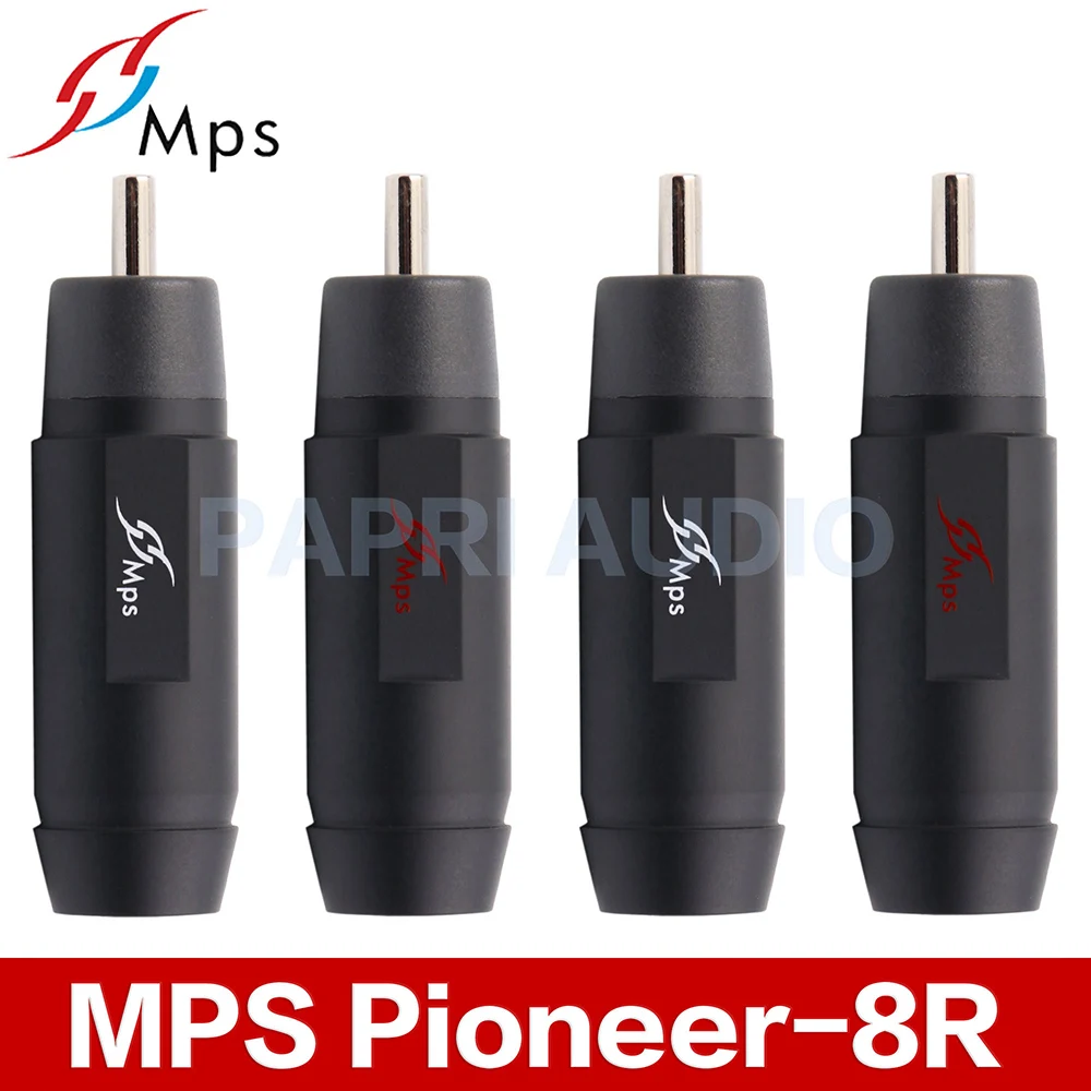 MPS Pioneer-8G/10G/8R/10R разъем HiFi RCA ремонтный штекер аудио разъем позолоченные Родиевые вилки для 8 мм/10 мм кабеля - Цвет: 8mm-Rhodium Plated