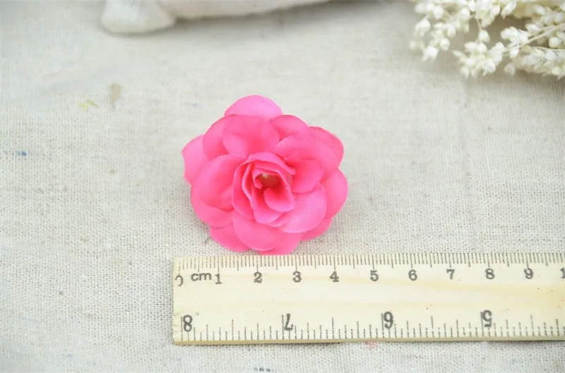 100 шт 16 цветов 4,5 см мини чай роза Diy Искусственные розы Шелковые цветы для дома Свадебные украшения цветок для скрапбукинга головы
