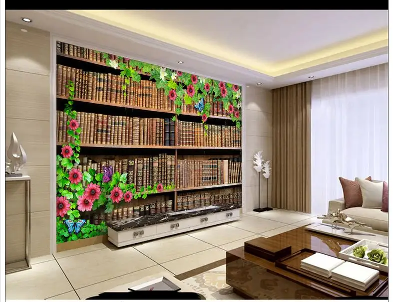 3D photo wallpaper custom 3d wall mural fashion Rose 3 d TV setting shelf paper living room | Обустройство дома