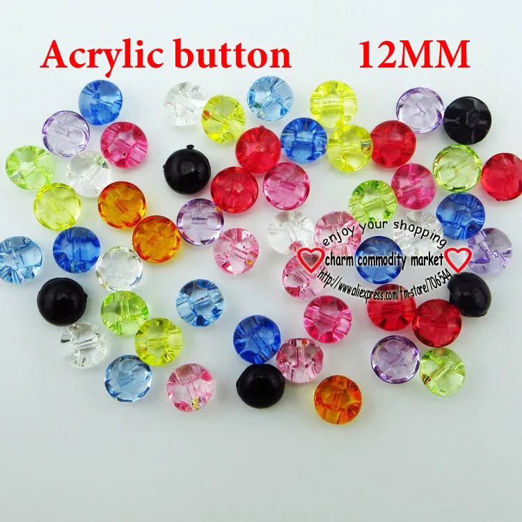 Фирменные пальто с акриловыми кнопками разных цветов 100 шт. 12 мм аксессуары для