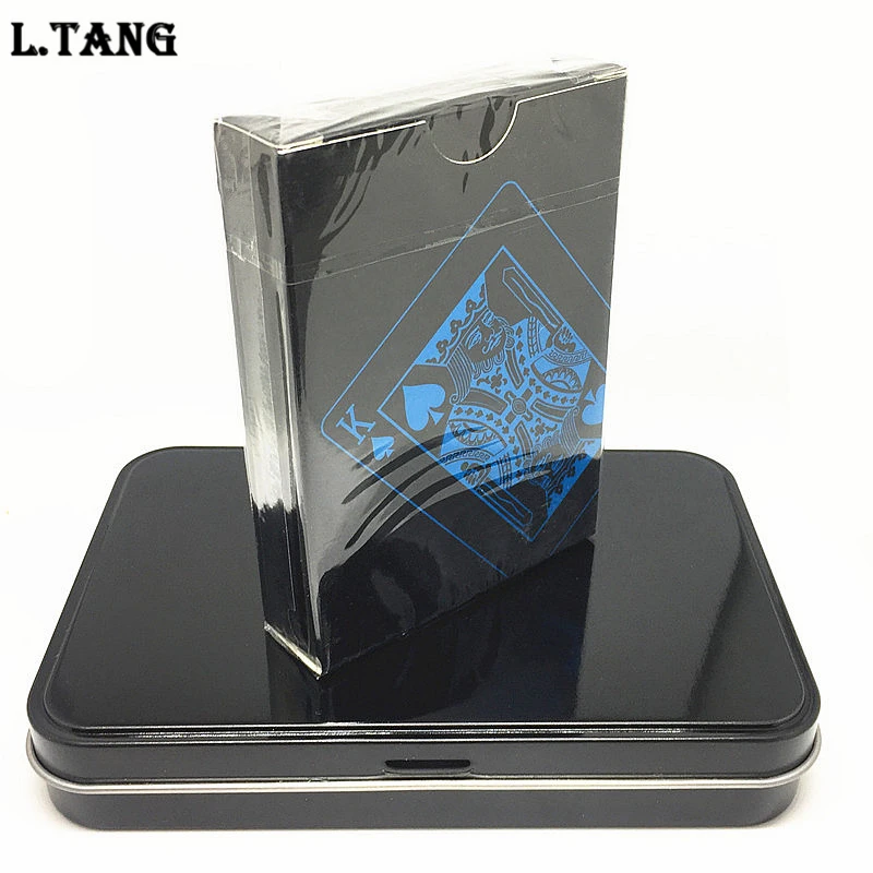 Высококачественный пластиковый покер с жестяной коробкой водонепроницаемые