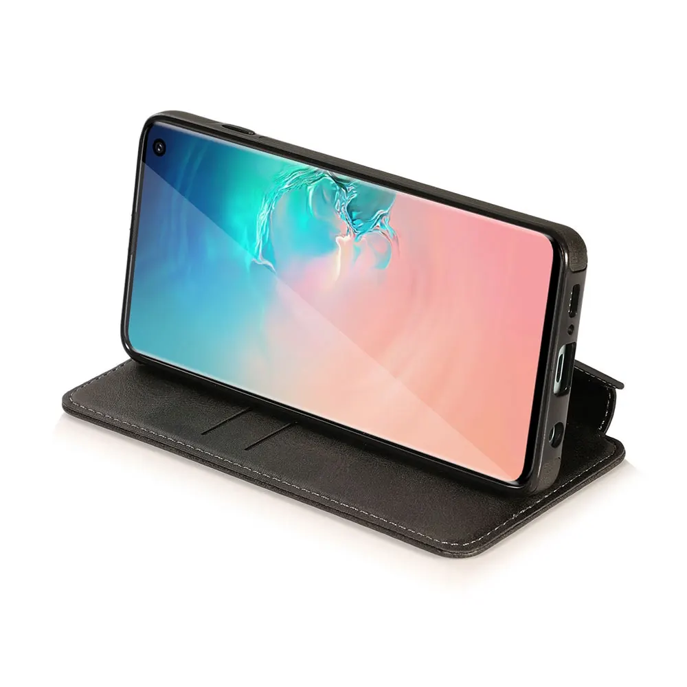 KISSCASE кожаный флип-чехол для телефона Samsung S8 Plus S10 S9 S10E винтажные чехлы-подставки
