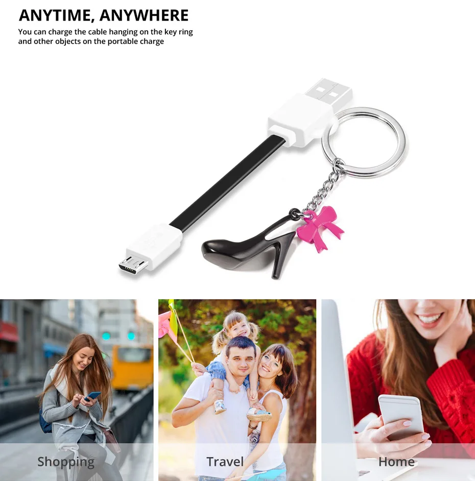 FONKEN Micro USB кабель 10 см карманные телефонные кабели Запасные запасные аккумуляторы для путешествий Быстрая зарядка шнур 2.4A брелок лапша Android кабель для передачи данных