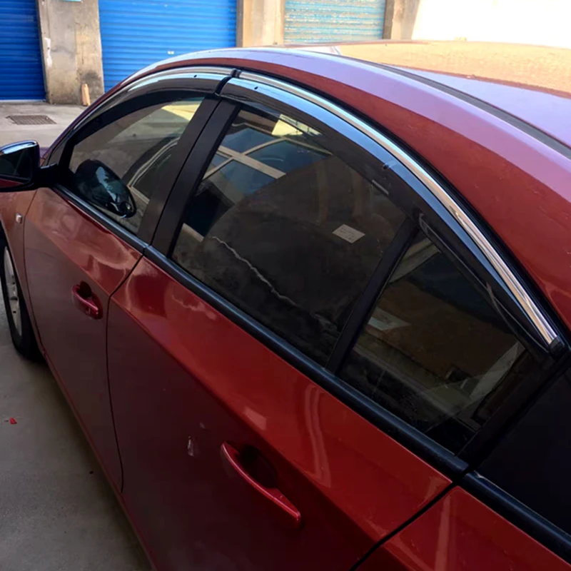 Для Cruze 2009-2013 Пластик оконный козырек Vent Оттенки Защита от солнца Дождь Отражатель гвардии для Chevrolet Cruze Авто аксессуары 4 шт./компл